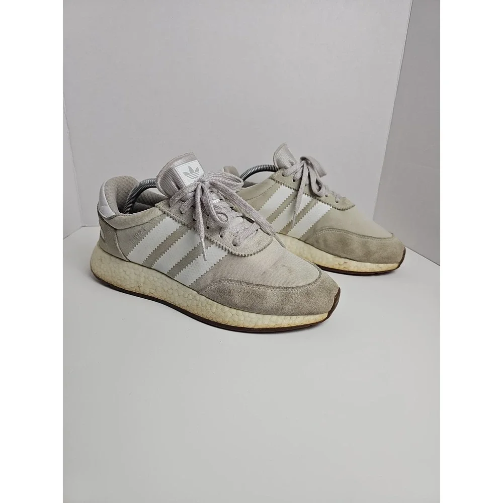 Adidas I-5923 Shoes Men's Size 8 Gray Suede Boost Running Sneakers B37924